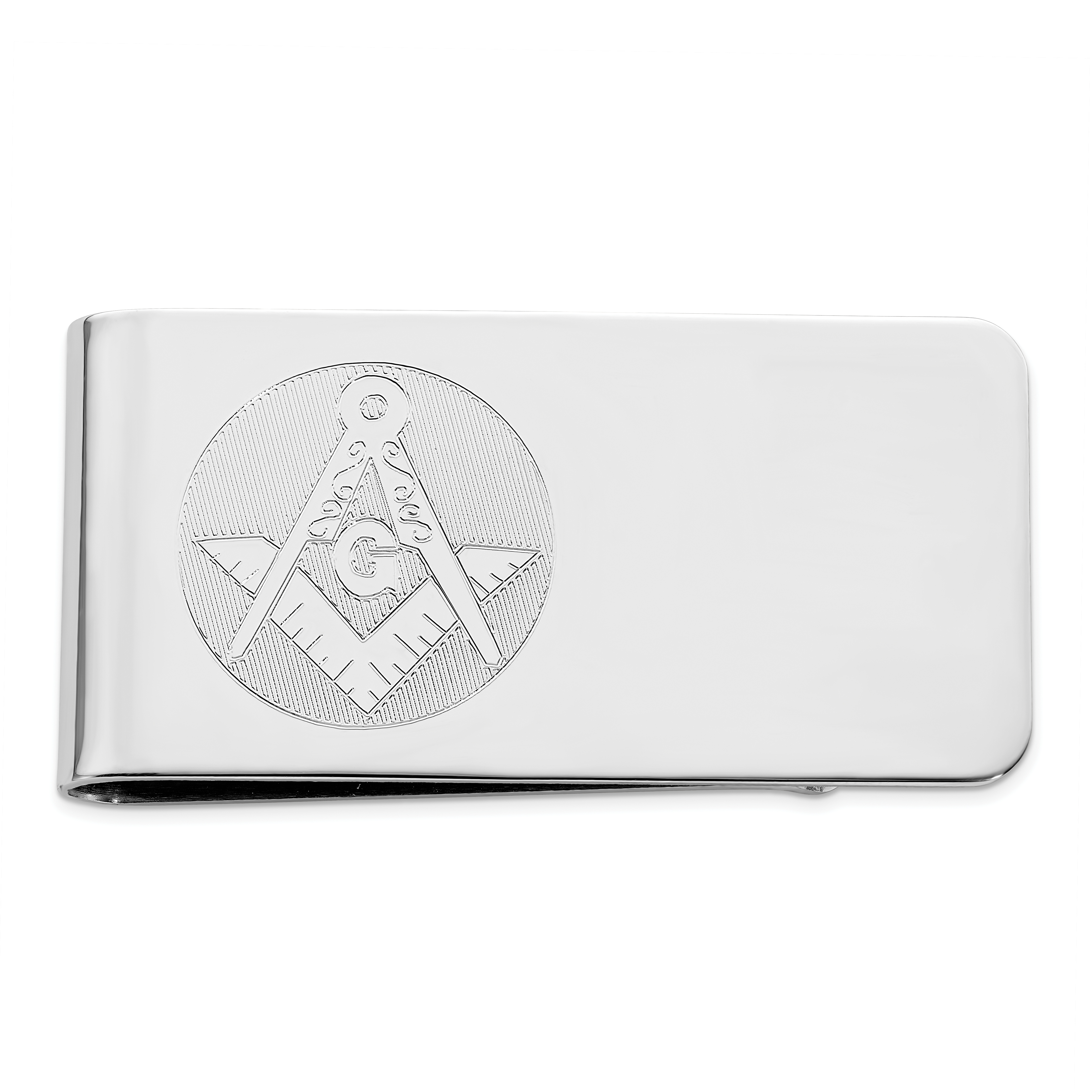 Gentleman's Gifts Rhodium-Plated Kelly Waters Masonic Men's Gifts Money Clip